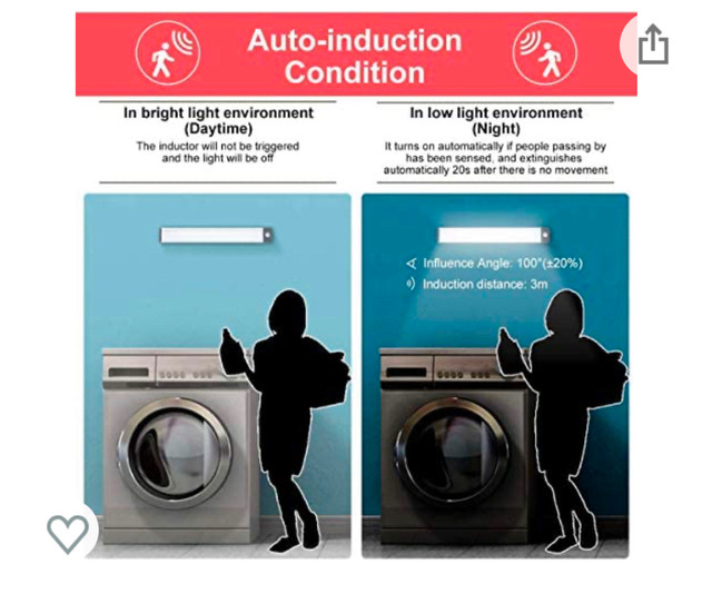 Motion Sensor Closet Light, JR INTL 54 LED Under Cabinet Night in Other in Winnipeg - Image 4