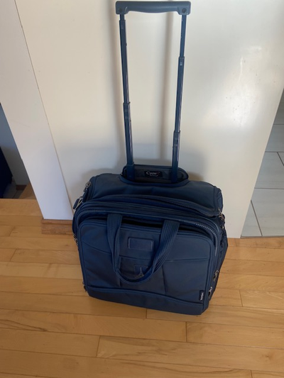 Navy Carryon suitcase, View more
