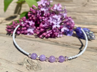 Lavender Amethyst Choker Necklace | Handmade