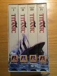 COLLECTIONNEUR Titanic A&E Documentaire VHS 4 VOLUME BOXED SET