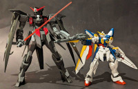 Built Gundam MG and HG kit