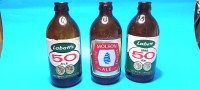 Lot (3x) VTG Beer Bottles Labatt's 50 /Labatt 50 & Molson Ale