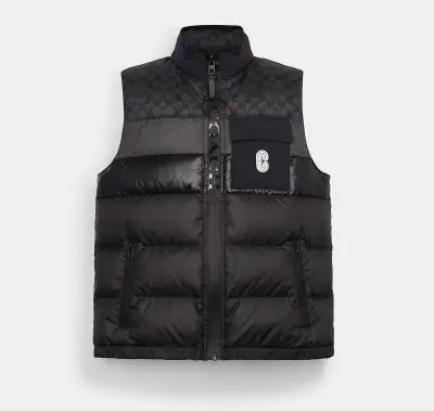 COACH Signature Down Puffer Vest, View more