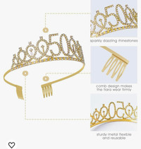 50th birthday sash & rhinestone tiara set 