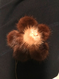 Vintage mink fur brooch