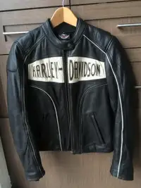 Manteau de cuir Harley Davidson large