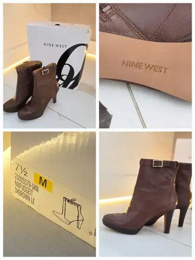 Nine West Dark Brown Ankle Boots, View more