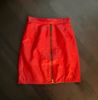 Red Leather SKIRT (S)