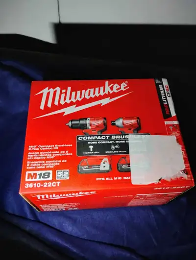 Milwaukee 18 volt hammer drill and impact set, View more