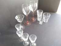 Assorted Wine/Liquer Glasses made in France