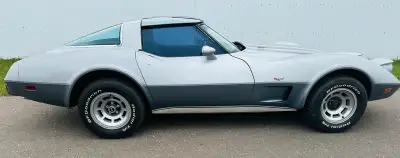 Silver Anniversary Edition 1978 Corvette with removable glass roof. 1 of 970 made This car is an ama...