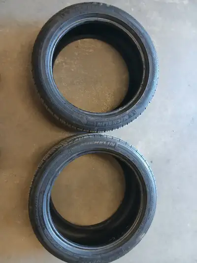 2 primacy 225/45/17- 3/16 tread - &2 pilot 245/40/17-1/8 tread, have lots of tread, still good milea...