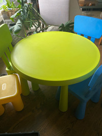 IKEA kids table/  3 chairs
