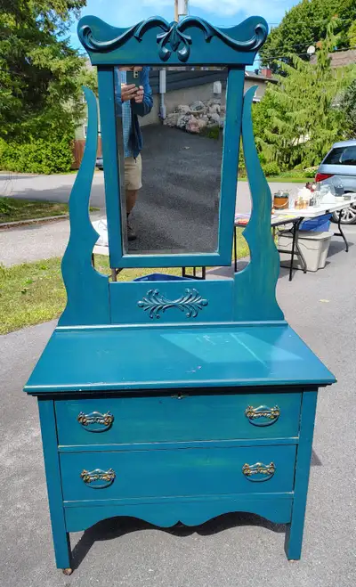 Antique Dresser with Mirror, View more