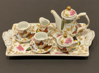 Royal Elfleda Miniature Tea set - Butterfly Pattern, 10 pcs