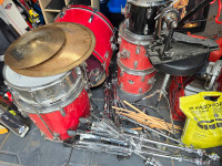6 piece acoustic CB Drum kit plus 3 other drum pieces plus extra