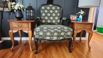 Pair of Vintage Solid Oak End Tables / Nightstands by, View more