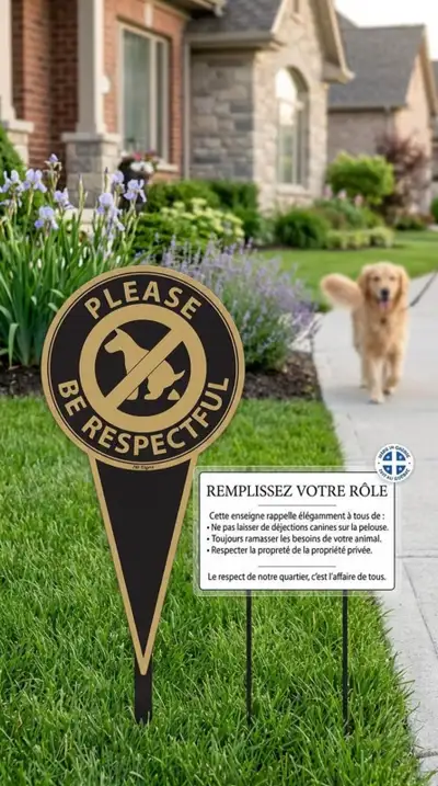 ⛔️lundi⚠️  signe de pelouse - DOG CLASSIC JW Double si, View more