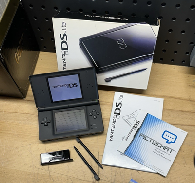 Nintendo DS Lite Black Handheld Console With Box, View more