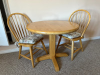 Small dining set solid maple