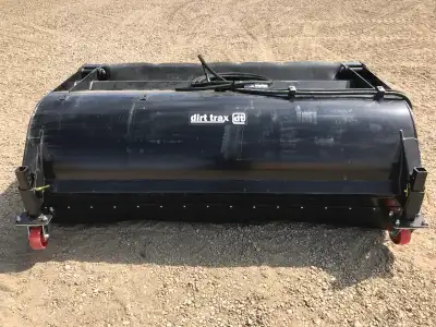 New Skid Steer Pick up Broom, 12-22 gpm, 24” poly and steel wafers, adjustable casters, bolt on reve...