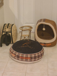 Small dog beds, travel carrier and more for sale!