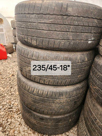 Sets of 235/45-18" tires 