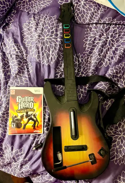 Wii Guitar Hero & World Tour Game, View more