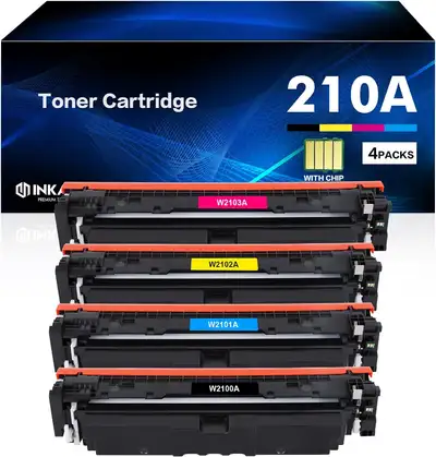 NEW: Toner Cartridges for HP 210A, 4 Pack, View more