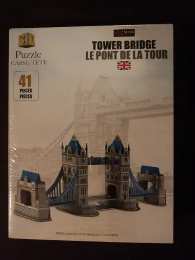 MG SERIES TOWER BRIDGE 3D PUZZLE - 41 PIECES - SEALED, View more