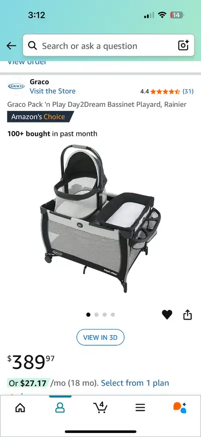 Selling pack and play. This was used for one nap. I had planned to use it instead of a bassinet but...