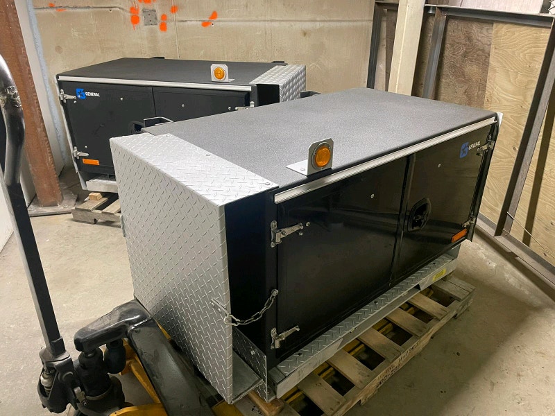 Pair of GENERAL Under Body Semi Truck / Trailer Boxes Tool Storage