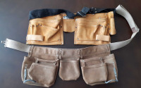 Lot of (2) Carpenter's Leather Tool Belts; Louisbourg