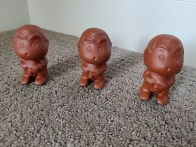 Clay Tea Set Pee Boy Thumb Doll Cute Tea Pet Figurine (Set of 3), View more