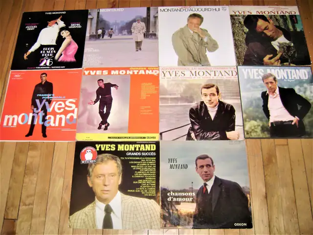 YVES MONTAND Vinyl Record Collection (10 Records)