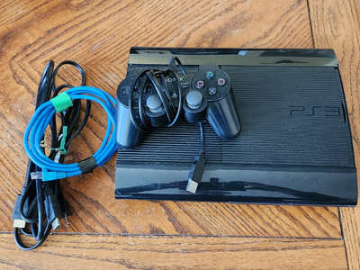 PS3 Console and controller, View more
