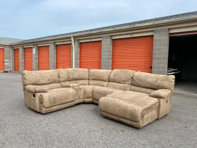 Cow Hide Recliner Sectional , View more