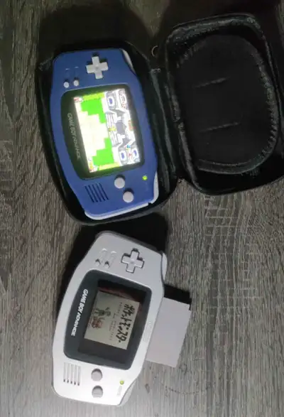 Nintendo Gameboy Advance Console - Indigo Blue Silver Modded IPS, View more