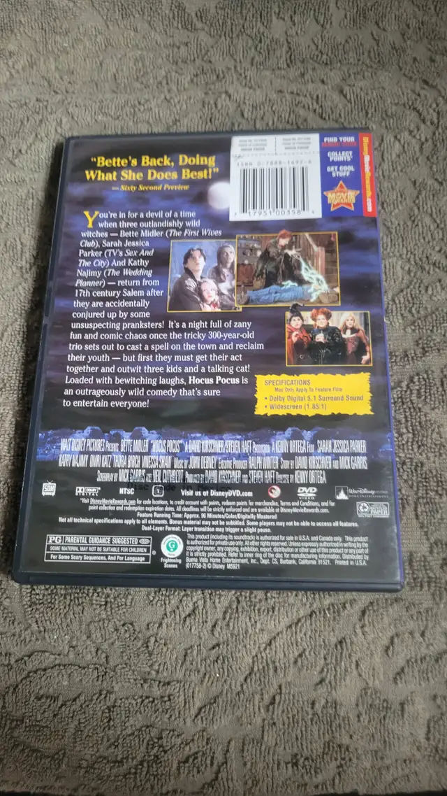HOCUS POCUS DVD KELLIGREWS in Other in St. John's - Image 3