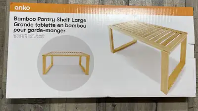 Large Bamboo Pantry Shelf – Kitchen Counter Organizer (New), View more