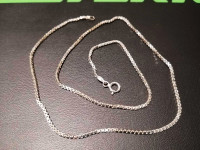 Sterling Silver Necklace 18in .925