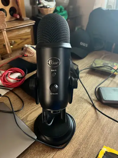 Record crystal-clear audio with this Blue Yeti microphone, perfect for podcasting, streaming, or voi...