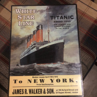 Tin Metal Titanic Poster
