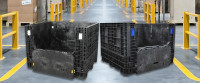 USED BULK CONTAINERS, PLASTIC BULK BOXES, COLLAPSIBLE BULK BINS.