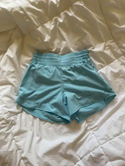 Blue Lululemon athletic shorts. Size 4. Amazing condition