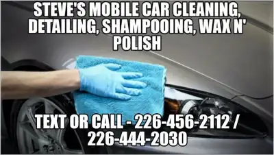 STEVE'S CAR CLEANING Now open for 2024! Any day of the week, early evenings too! ( Kitchener, Cambri...