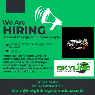 Were Hiring- Account Managers and Sales Individuals, View more