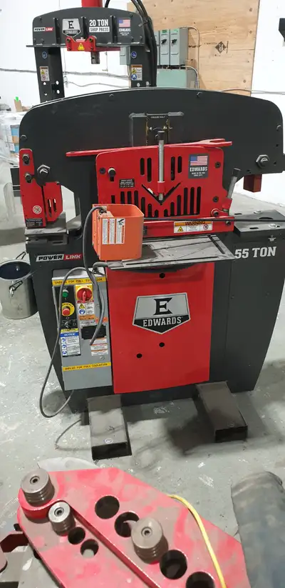 Purchased for a medium size remote project. Basically brand new. 55ton Edwards ironworker , notcher...