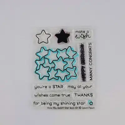 Clear Stamp Set Lawn Fawn How You Bean? Star Add-On Birthday Wis, View more