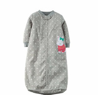 Baby cozy fleece Long-Sleeve Wearable Sleeping Bag, Sack, Bla